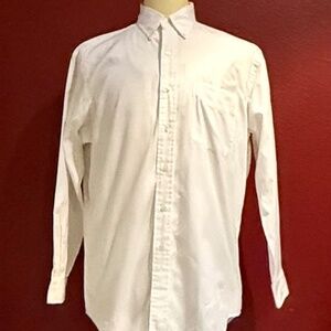 Ralph Lauren Mens White Button Down Dress Shirt 15 1/2  32/33